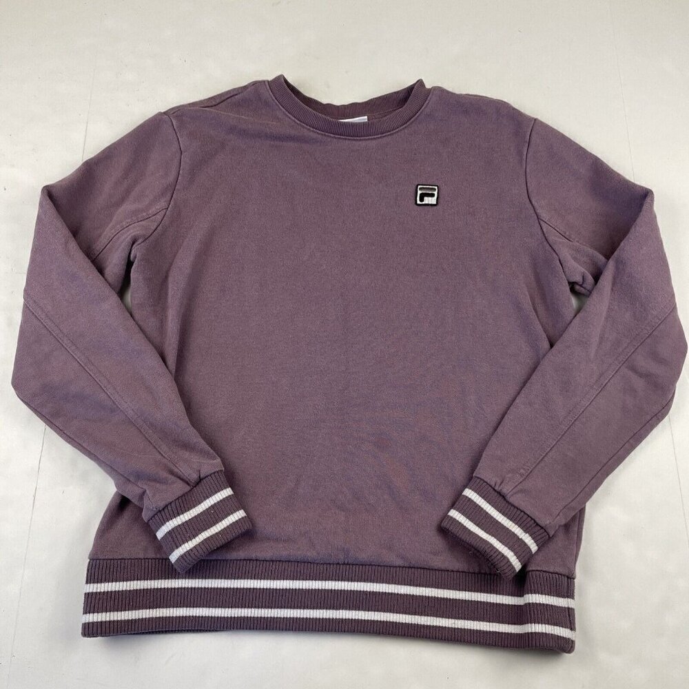 Fila Sweatshirt Women’s S Purple Pullover Crew Neck Casual Logo Knit